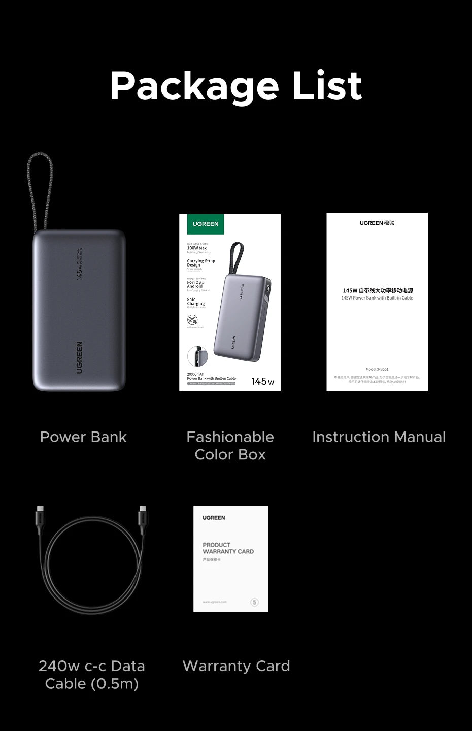 145W Fast Charging Power Bank 20000mAh - High Capacity PD Charger Tidesmit