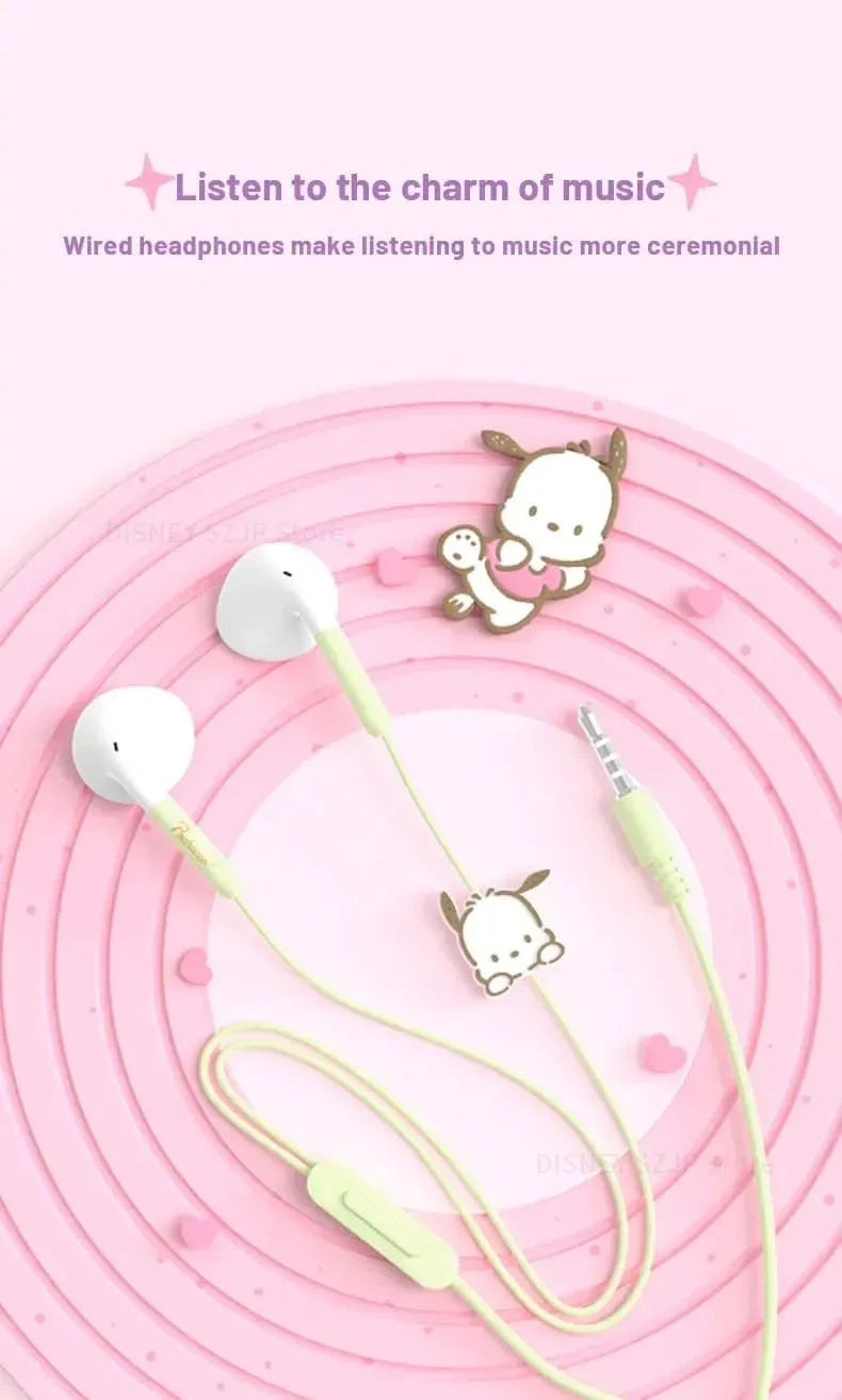 Sanrio Wired Earbuds Noise Isolating Audio Buds by Tidesmit - 4 Styles Tidesmit