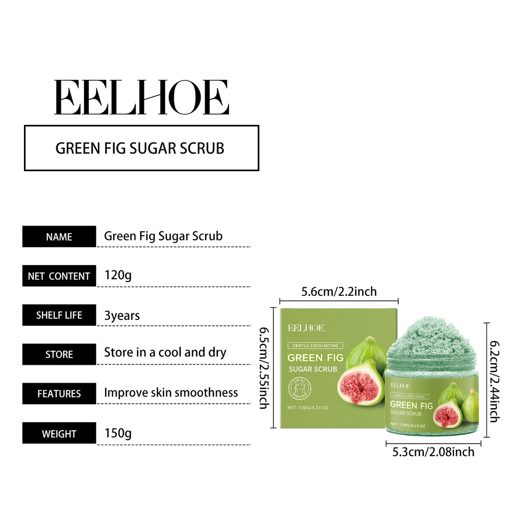 Green Fig Sugar Scrub | Natural Exfoliating Body Polish for Radiant Skin Scrubs Treatments Tidesmit