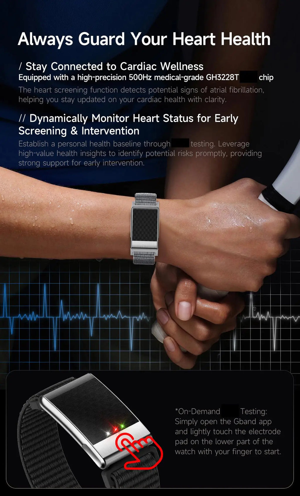 Best E900 Screenless Smart Bracelet for Women  IP68 Waterproof Heart Rate Sleep Health Monitoring Menstrual Tracking Smartwatch