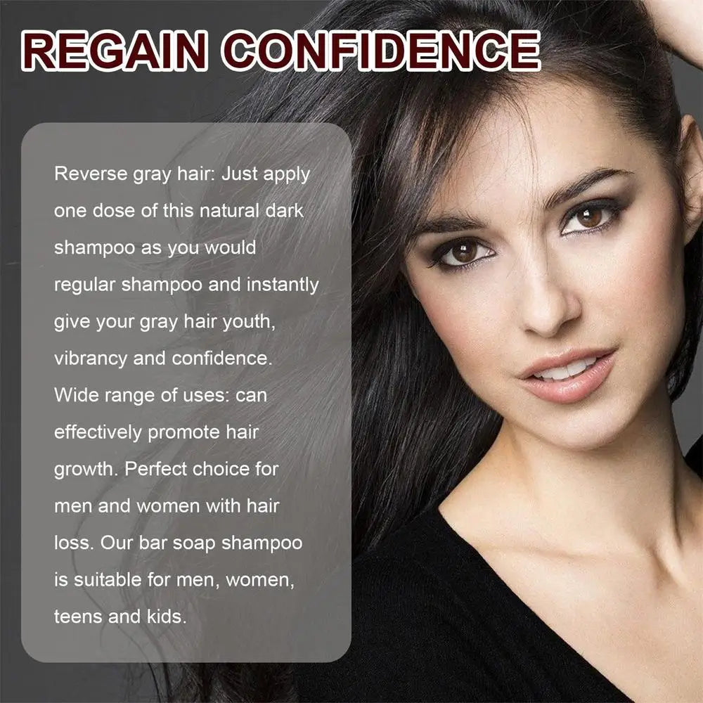 Polygonum Hair Darkening Shampoo Soap Bar Repair Gray White Hair Color To Black Shampoo Soap Hair Nourishing Shampoo Soap Bar