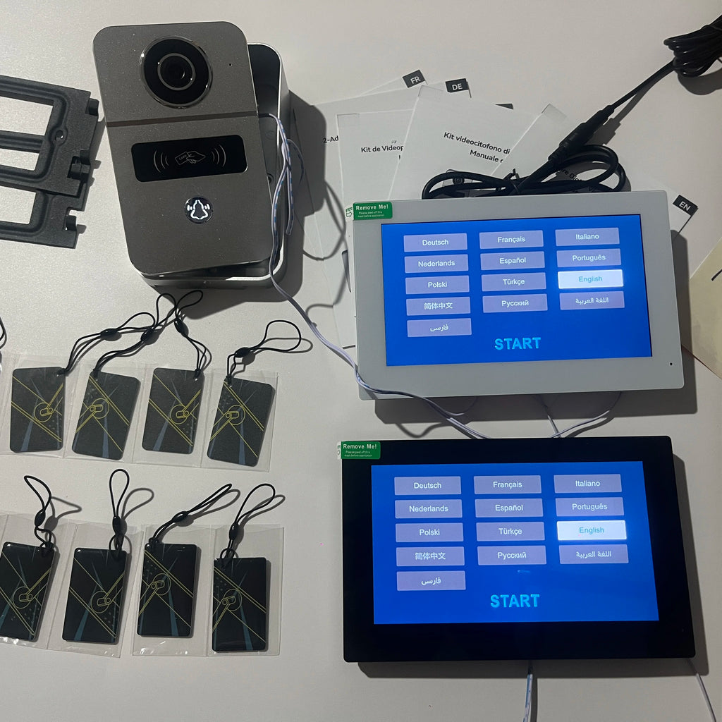 7 Inch Tuya Smart Wifi Video Entry Phone Intercom System 1080P 2 Wire Home Video Doorphone Doorbell RFID Card Unlock Apartment