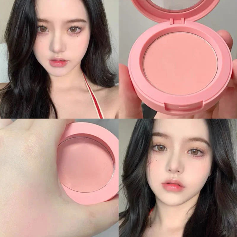 Tidesmit Herorange monochrome waterproof blush in peach orange soft matte texture close-up for natural makeup look