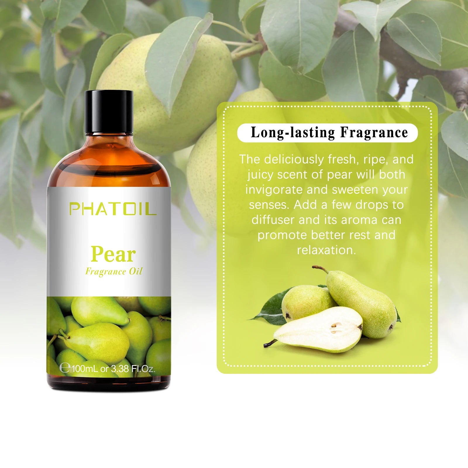 PHATOIL Fruit Fragrance Oils Coconut & Vanilla Lime Mango Strawberry Banana 100ml Aromatherapy Fragrance Oils For Diffuser