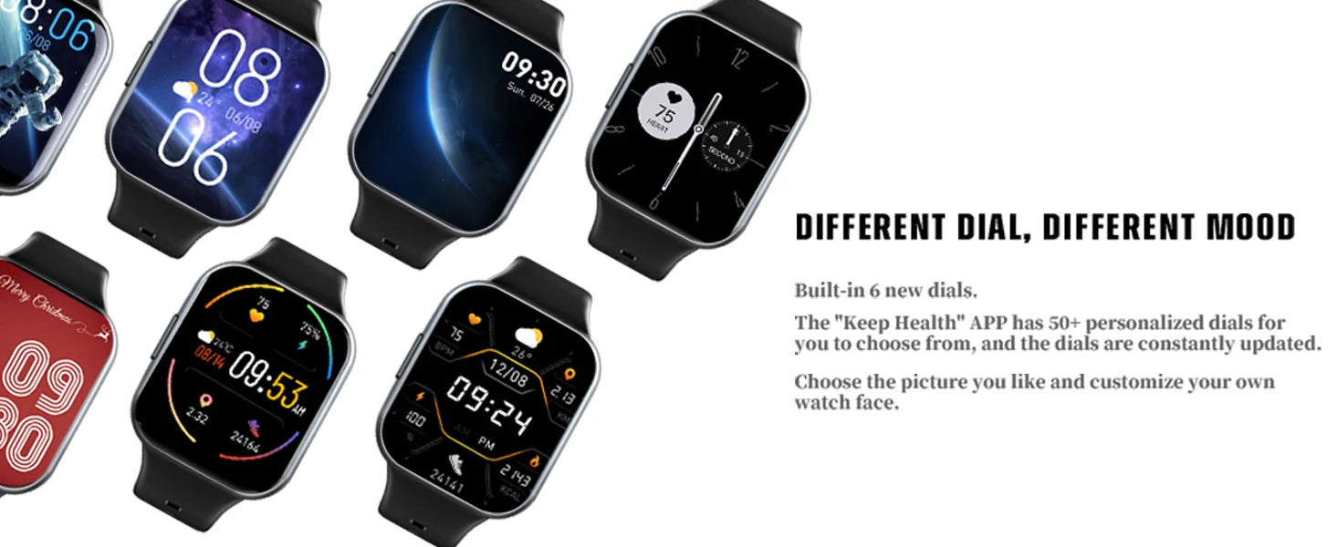 Q23 Smart Watch, Fitness Tracker Watch, 1.69'' Touch Smartwatch Fitness Watch with Pedometer/Sleep Monitor.