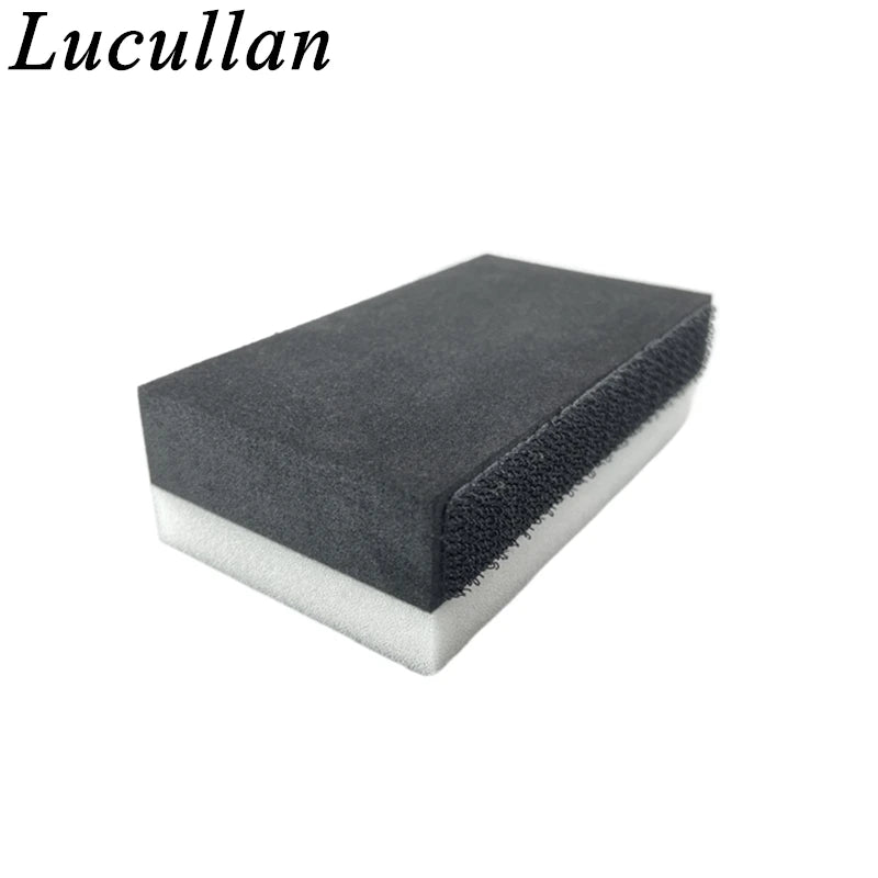 Lucullan Portable Ceramic Coating Applicators Thick Cloth+ Foam Block with Double Side Hook and Loop