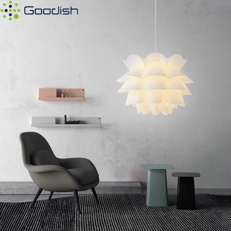 Lotus Ring Light LED Pendant Lamp for Minimalist Dining Rooms Tidesmit