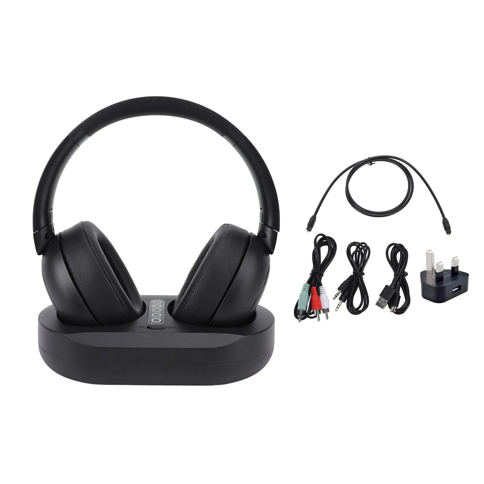 Wireless TV Headphones Bluetooth 5.3 with LED Battery Display UK Tidesmit