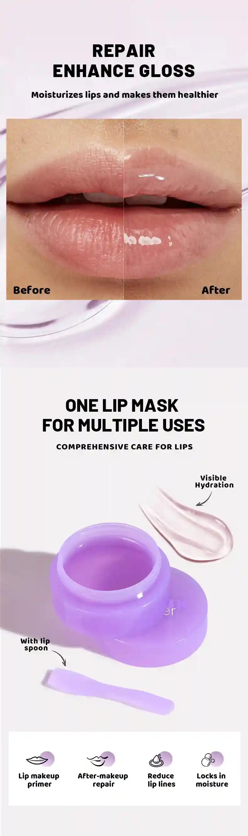 Overnight Lip Mask | Hydrating Lip Treatment for Dry Lips | Tidesmit Lip Care Tidesmit