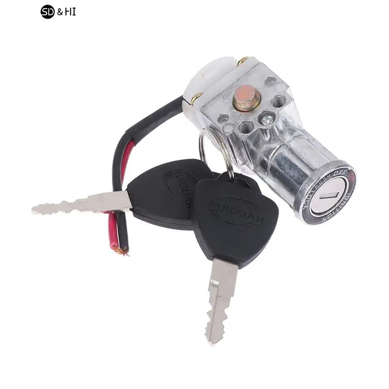 Bigger Head Type Electric Bicycle Ignition On/Off Key Switch Heavy Load E-bike Li-ion Battery Casing Lock
