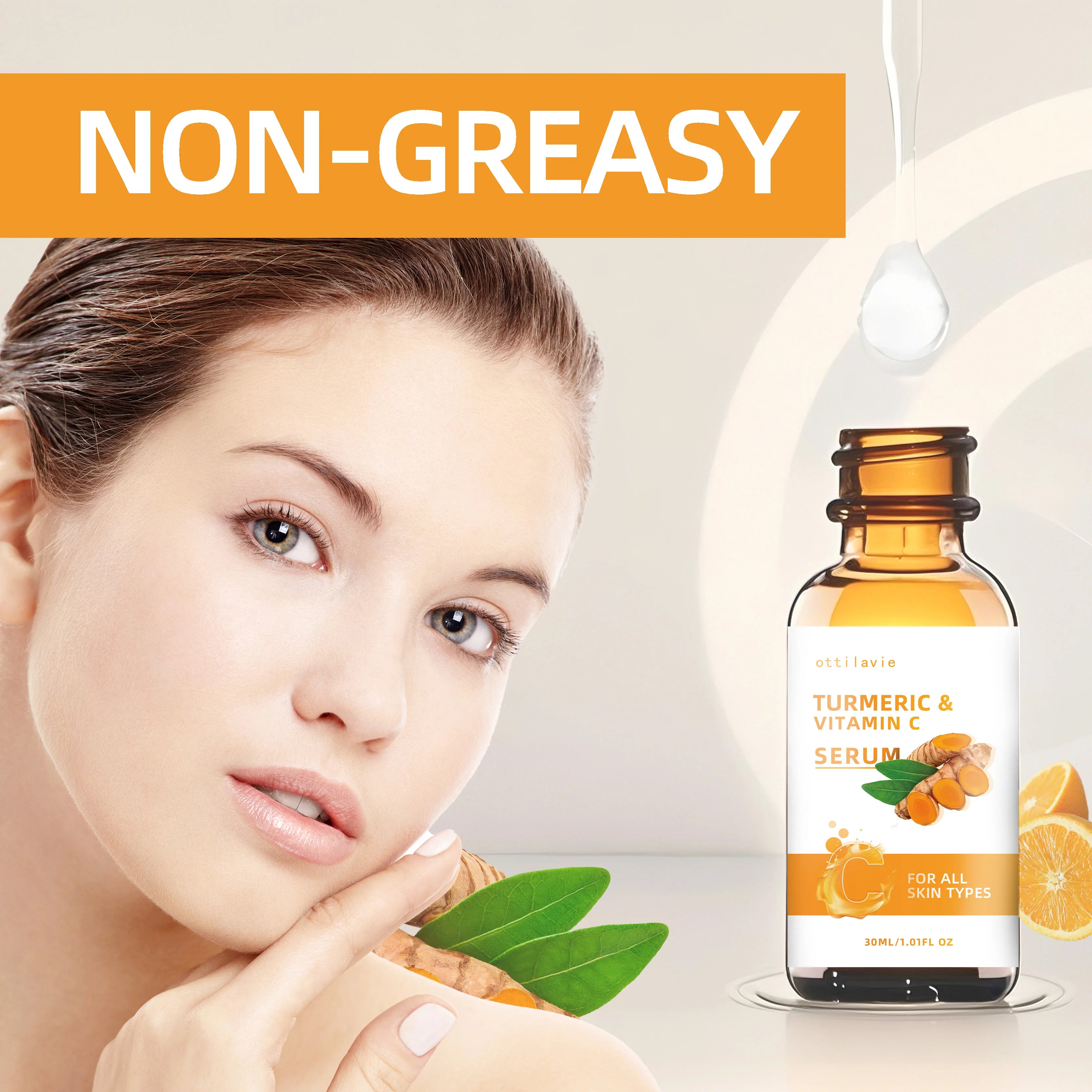 Turmeric & Vitamin C  Lifting Serum - For Face & Neck | Hydrating | Non-Greasy | For All Skin Types