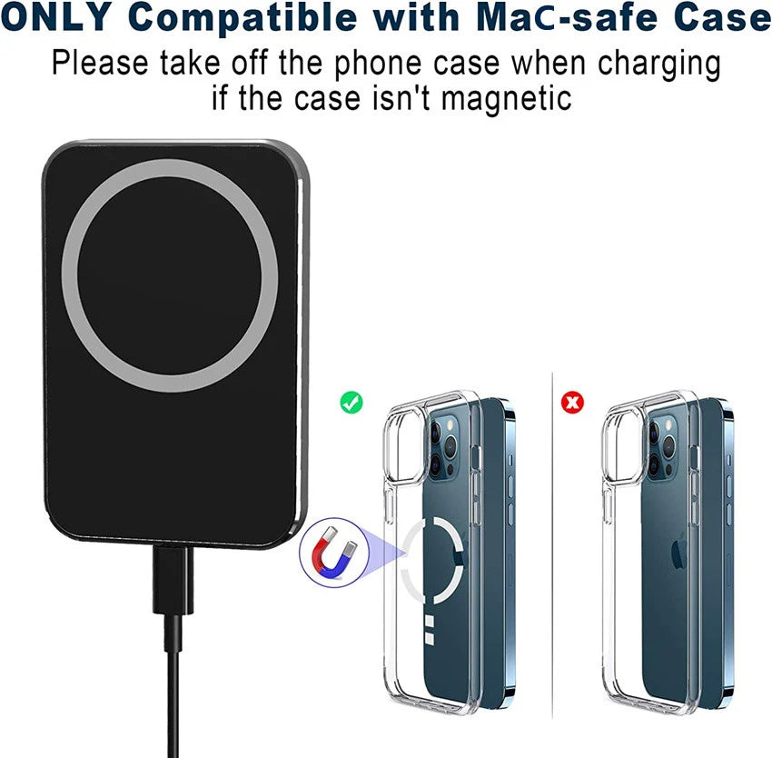 Wireless Car Phone Charger Magnetic Mount - Qi Certified Fast Charging Tidesmit