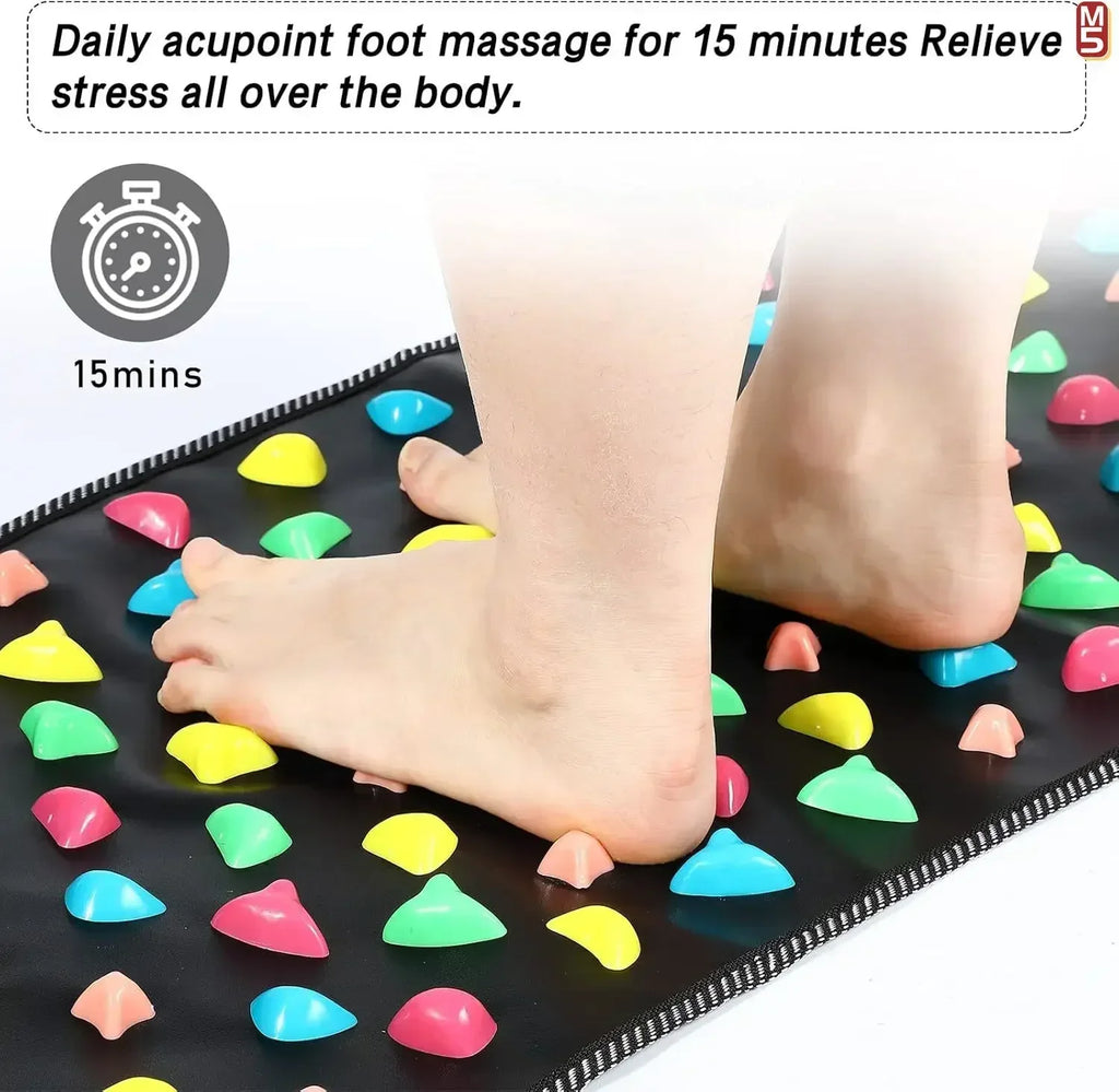 Acupressure Foot Reflexology Mat for Deep Tissue Muscle Relief Body Shaping Massage Equipment Tidesmit