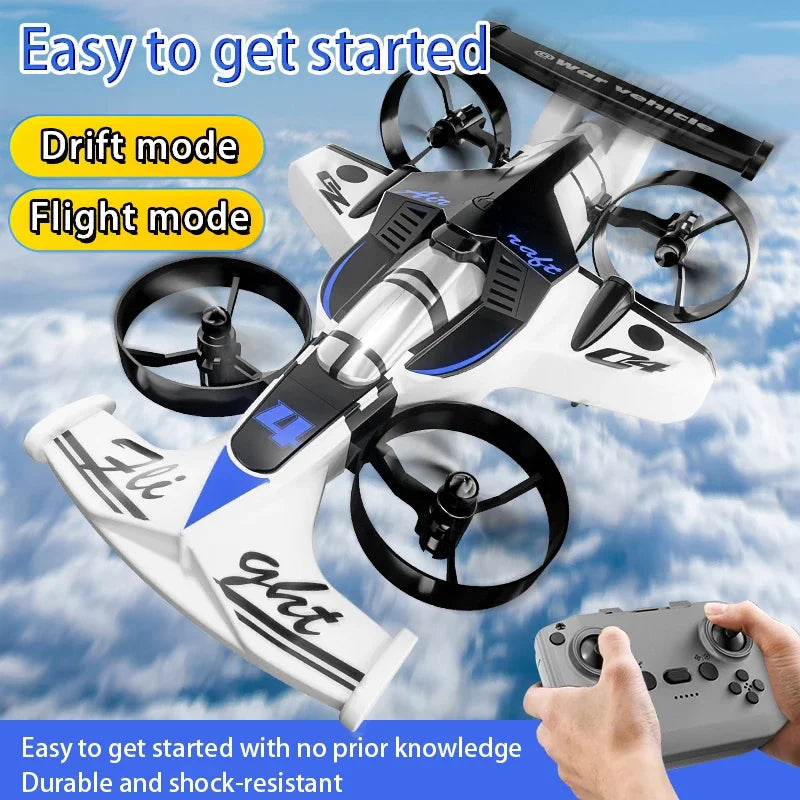 2-in-1 Land-Air RC Drone Car - Red Stunt Vehicle | Tidesmit Tidesmit