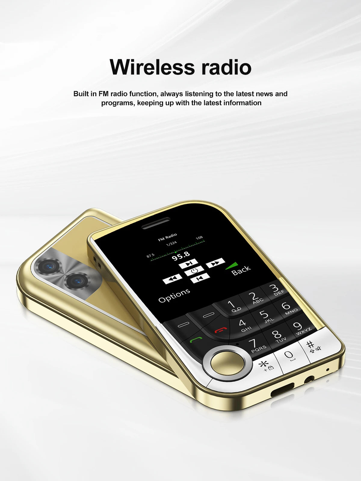 SERVO V10 Card Phone 2.01" Display 2G GSM Dual SIM Standby MP3/MP4 Magic Voice Speed Dial Torch Button Small Cellular Telephones