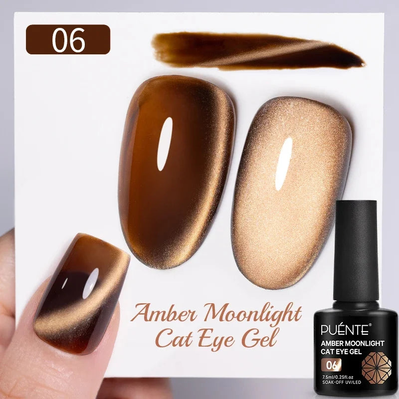 Cat Eye Magnetic Gel Polish 7.5ml - Professional Long-Lasting Nail Art Permanent Makeup Machines Amber moonlight cat6