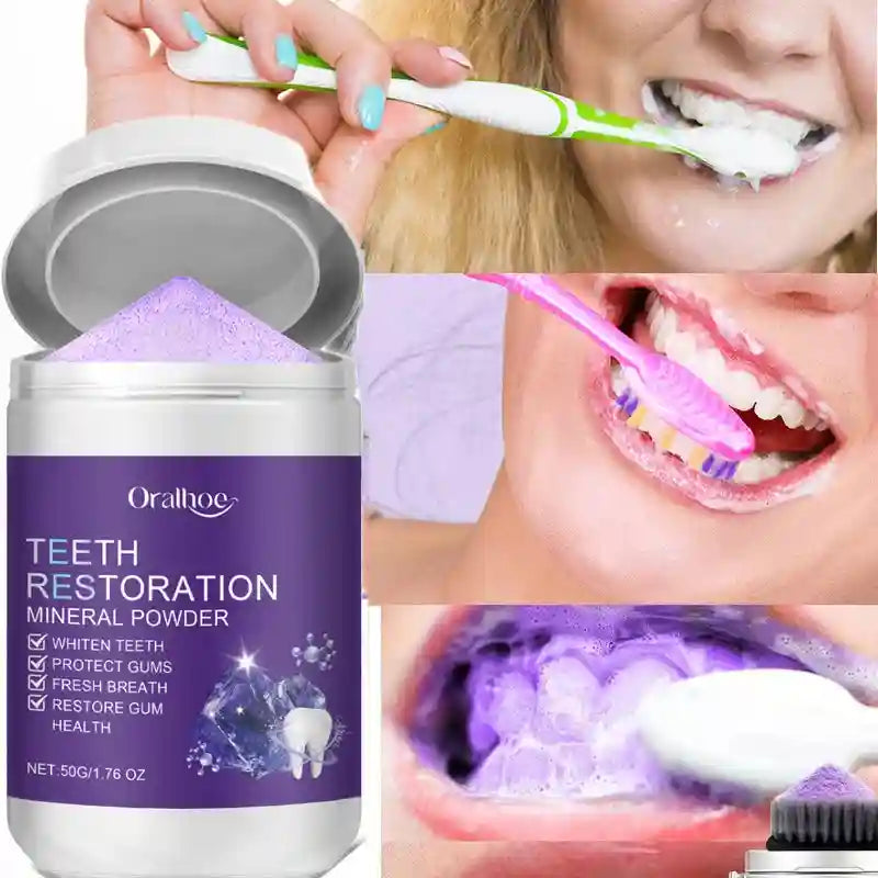 Tidesmit Teeth Restoration Mineral Powder for natural teeth whitening and enamel remineralization