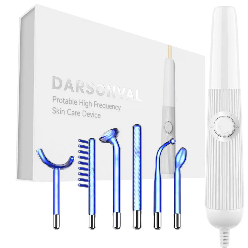High Frequency Facial Machine - 6-in-1 Professional Skin Therapy Wand Eye Massage Instrument Tidesmit