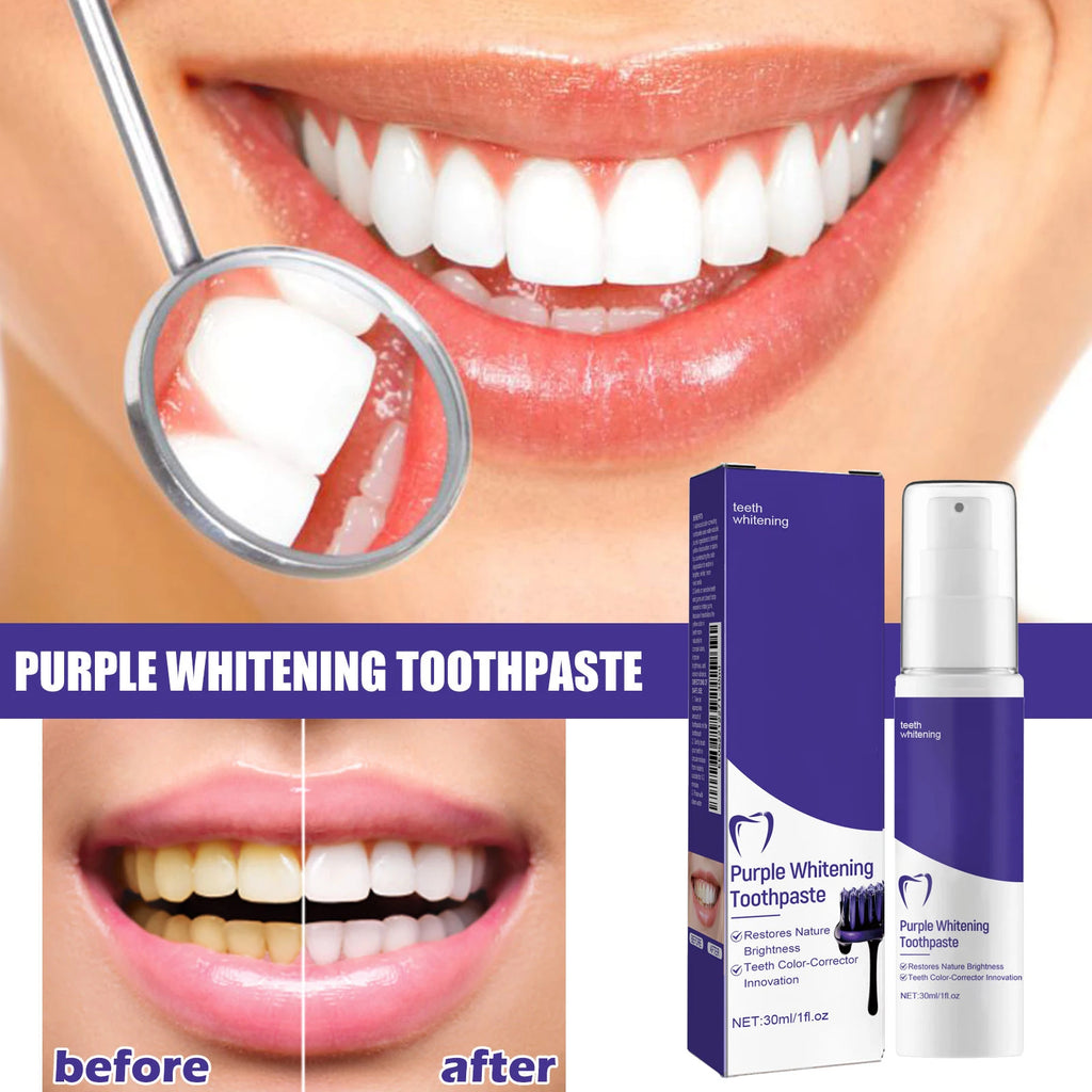 Tidesmit purple whitening toothpaste for removing yellow stains and fresh breath daily oral care