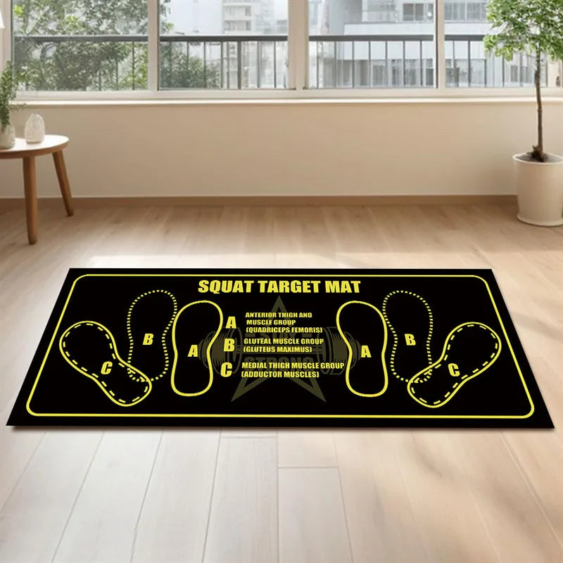 80*35CM Squat Step Position Guide Mat Multipurpose Work Out Mat Leg Muscle Targeting Training Hip Muscle Mat for Yoga Pilates