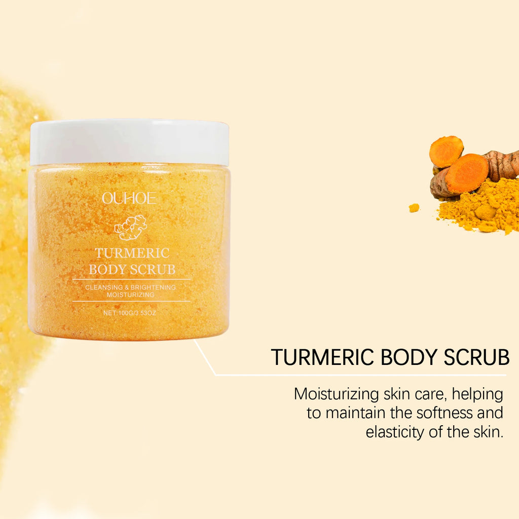 Turmeric Body Scrub for Smooth Skin - Natural Exfoliating Sea Salt 5pcs Scrubs Treatments Tidesmit