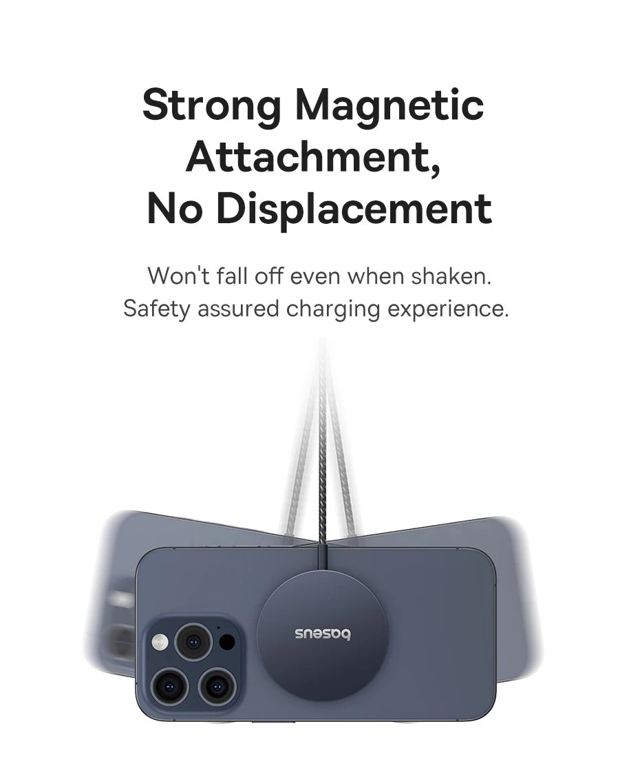 15W MagSafe Compatible Wireless Charger for iPhone 16 Series Tidesmit