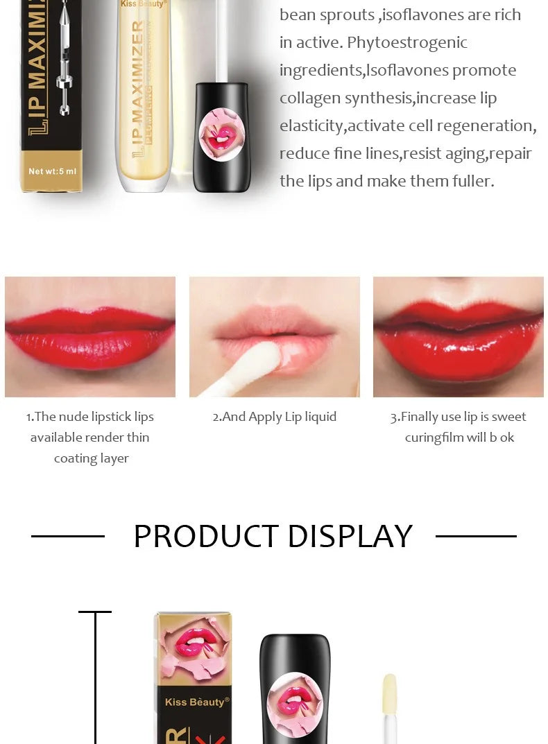 Plumping Lip Gloss Oil - Hydrating Lip Serum for Fuller Lips Lip Care Tidesmit