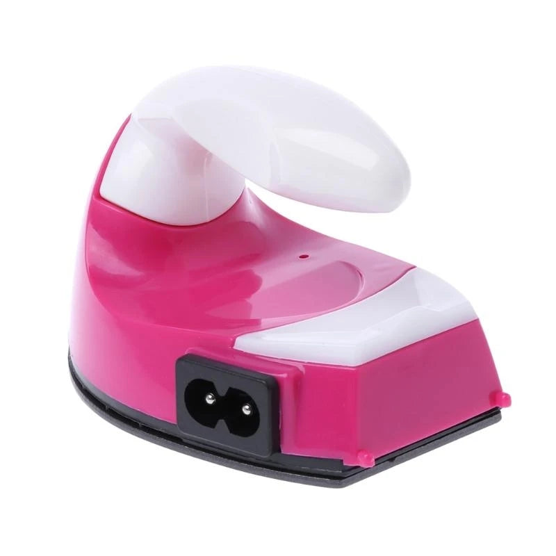 Tidesmit mini iron for heat transfer vinyl on custom t-shirts, shoes, and hats, detailed side angle view