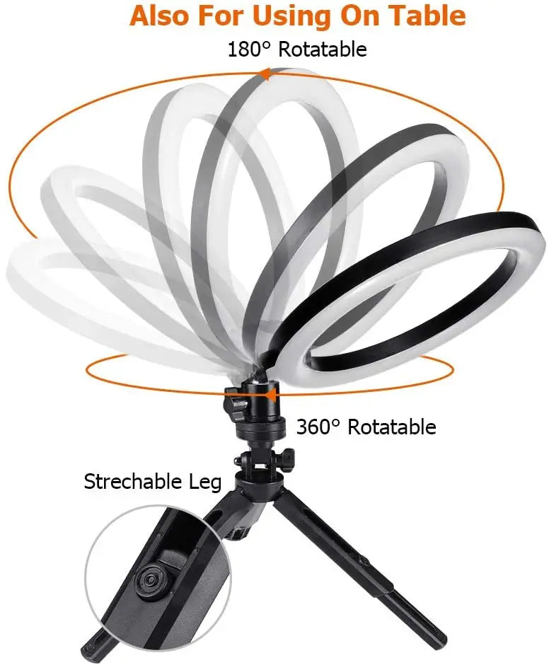 LED Ring Light for Video Recording & Streaming - 16cm to 33cm Options Tidesmit