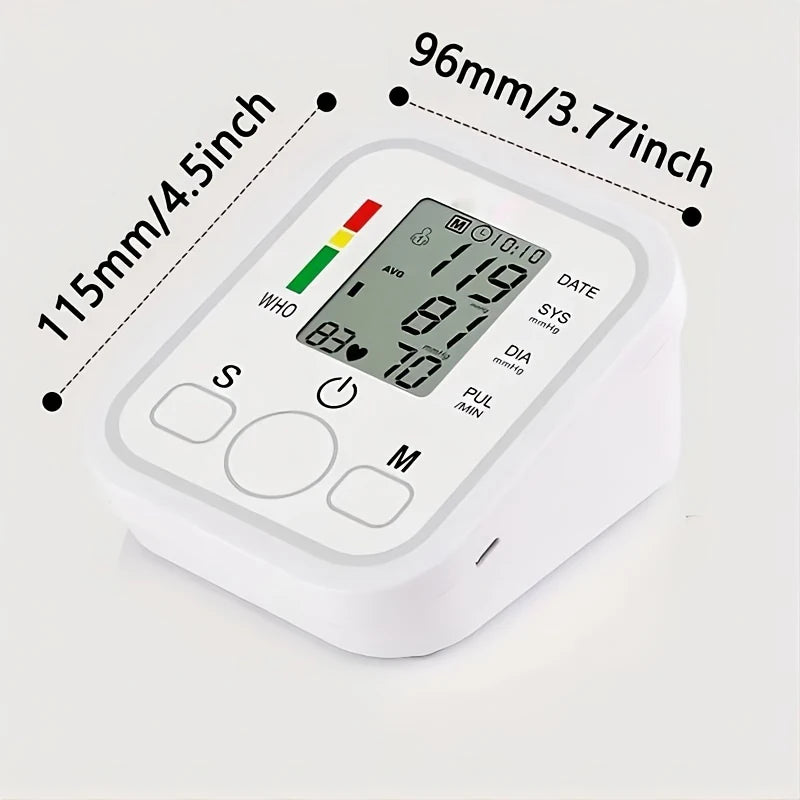 Blood Pressure Machine, Automatic Digital Upper Arm Blood Pressure Monitor with Adjustable Large Cuff
