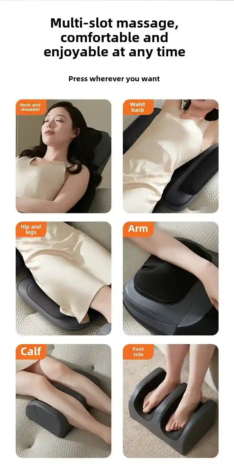 Electric Massage Roller Chair with Heat Therapy for Back and Neck Relief Massage Roller Tidesmit