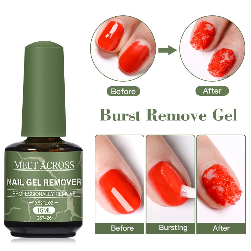 Nail Gel Polish Remover 15ml - Fast UV Soak Off Gel Solution Permanent Makeup Machines Tidesmit