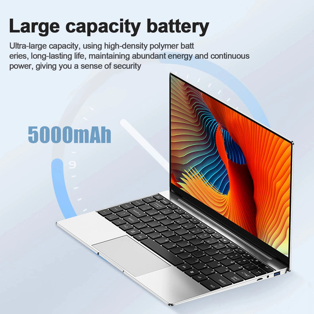 2026 Portable Laptop Computer Intel Core i9 10980HK/N150 Windows 11 Gaming Notebook 16GB RAM 1TB SSD WiFi6 14.1" Office Laptop