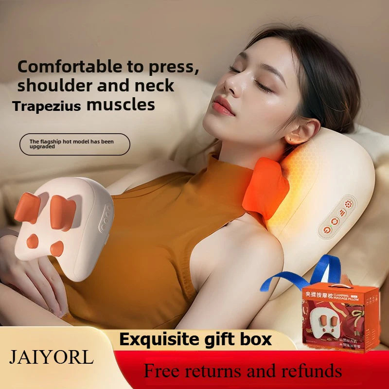 Electric Massager with Heat Therapy for Targeted Deep Tissue Muscle Relief Massage Cushion Orange 1 type-c Tidesmit