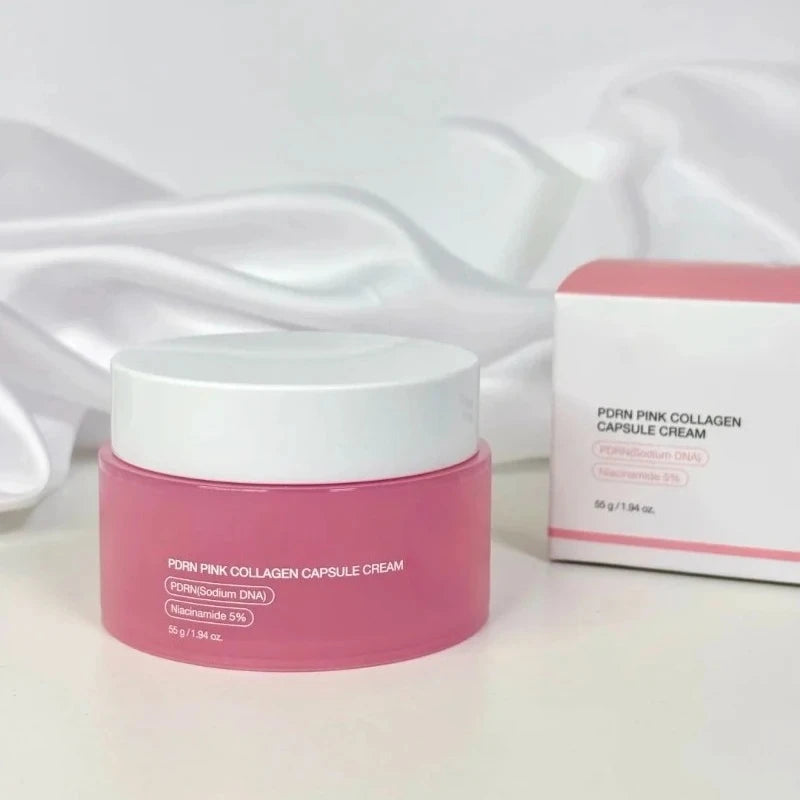 Nicotinamide Infiltrated Pink Collagen Capsule Cream A Facial Moisturizing Product Is Used for Anti-wrinkle And Moisturizing