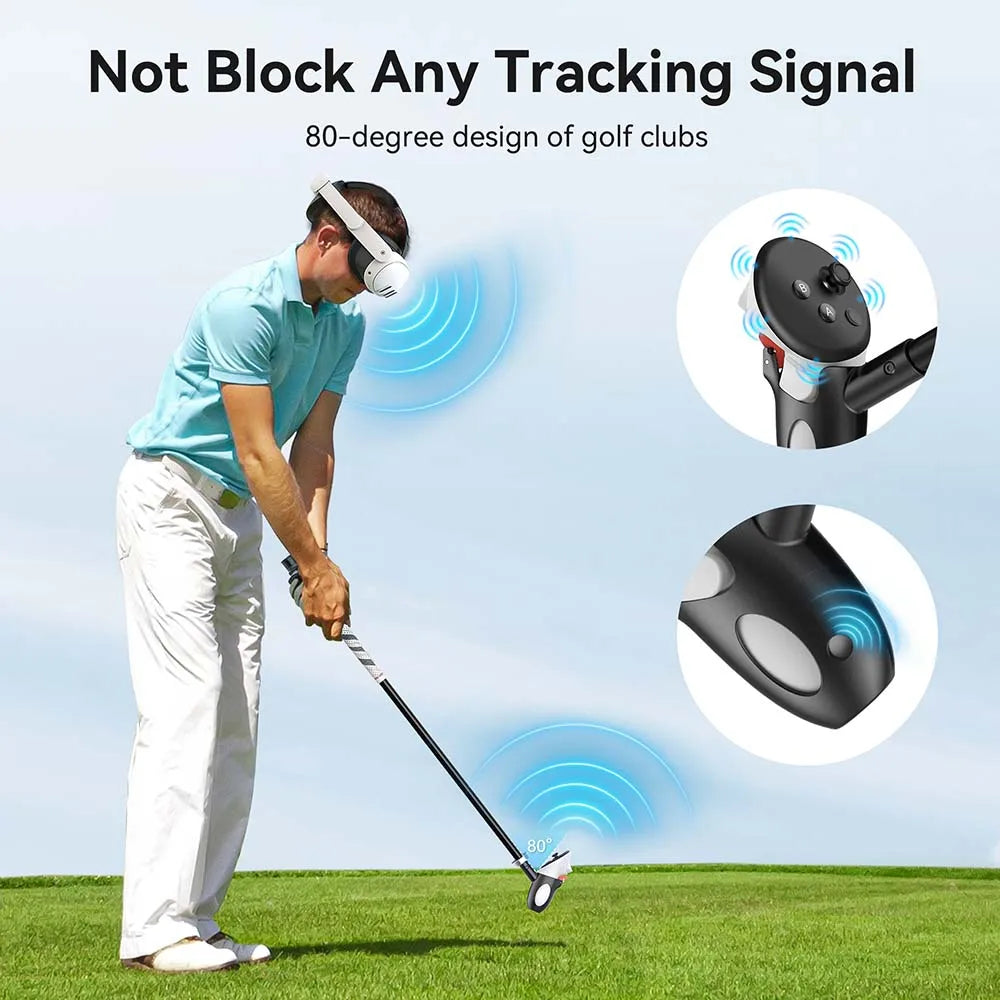 Meta Quest 3 Golf Club Attachment for Immersive VR Swing Training Tidesmit