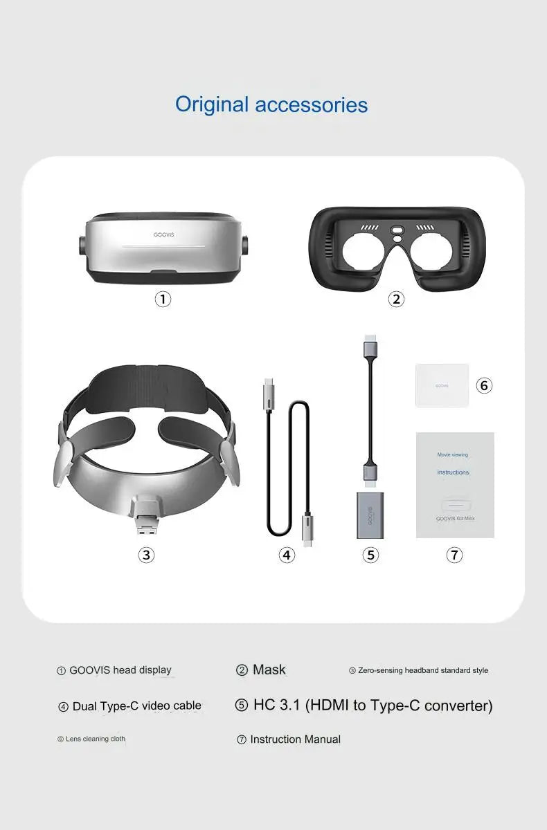 GOOVIS G3 Max 5K VR Headset - Personal 3D Cinema Glasses Tidesmit