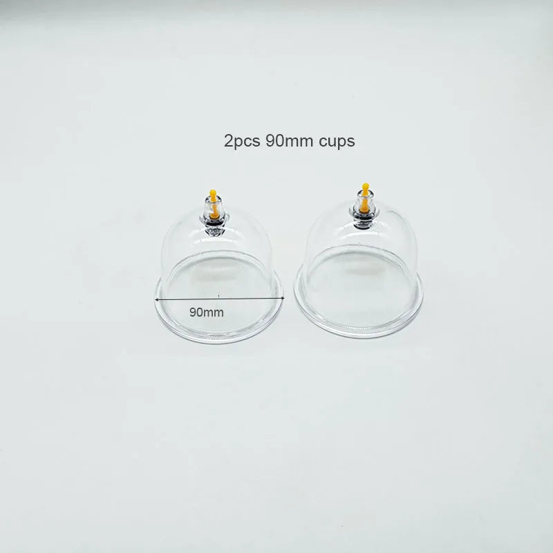 Vacuum Cupping Therapy Set for Breast and Buttock Lifting - 137mm Fascia Gun 2pcs 90mm cups Tidesmit