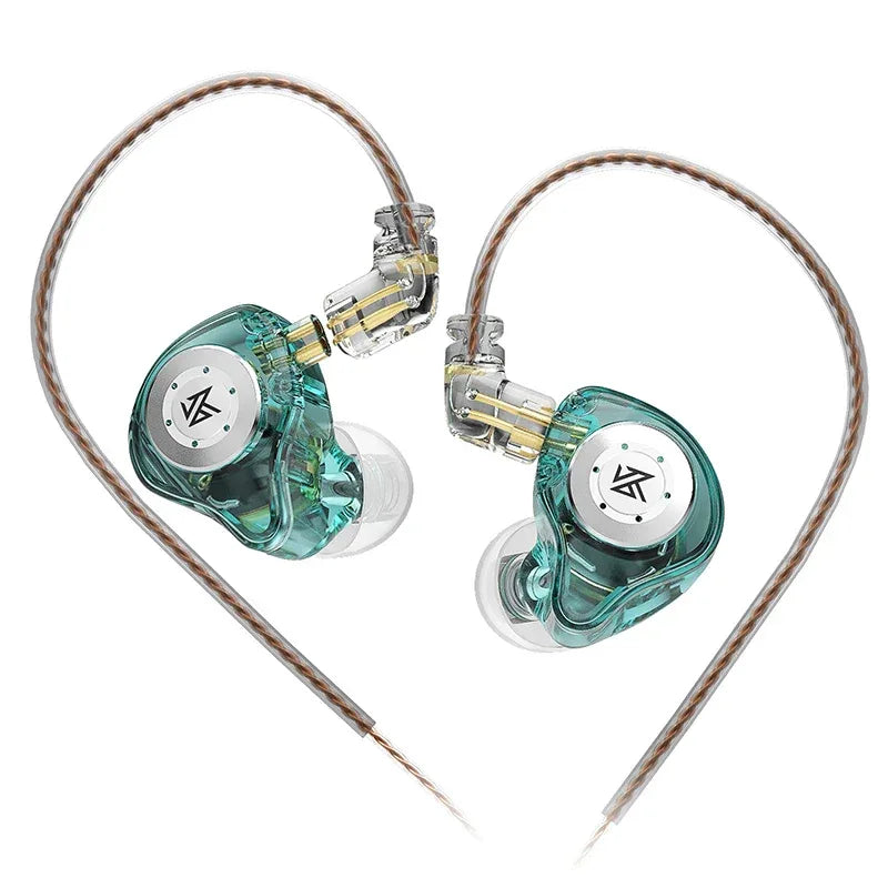 KZ EDX Pro In-Ear Monitors HiFi Bass Wired Earphones by Tidesmit Cyan NO MIC Tidesmit
