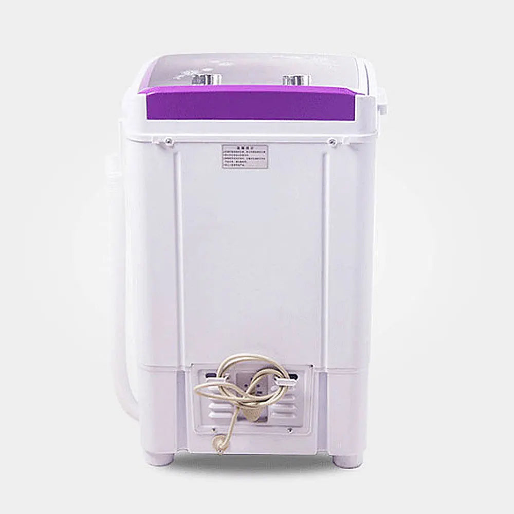 Tidesmit 7kg semi-automatic washer and dryer combo side profile showing control knobs and laundry tub features