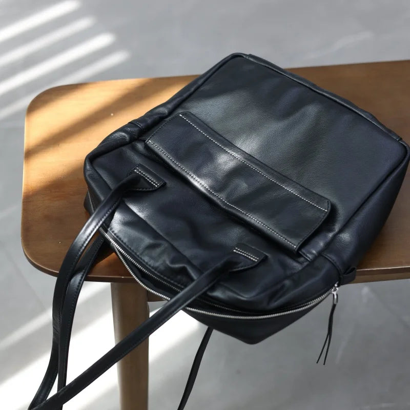 Soft Genuine Leather Women Single Shoudler Bags Small Size Zipper Tote Fashion Versatile Handbag Luxury Design