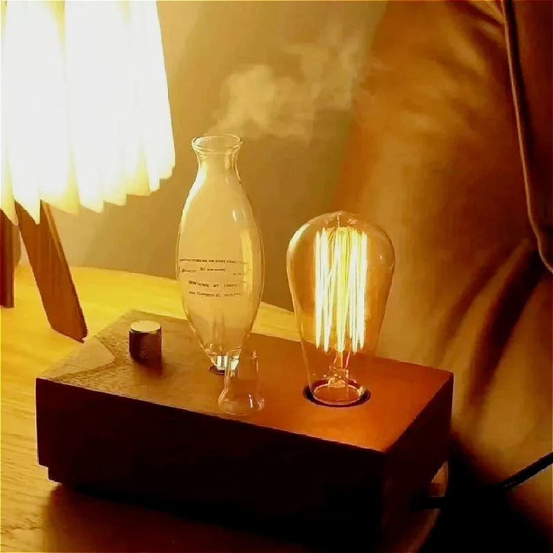 Waterless Pure Essential Oil Diffuser Nebulizer Aromatherapy Diffuser Electric Wooden Glass Home Aroma Essential Diffusers