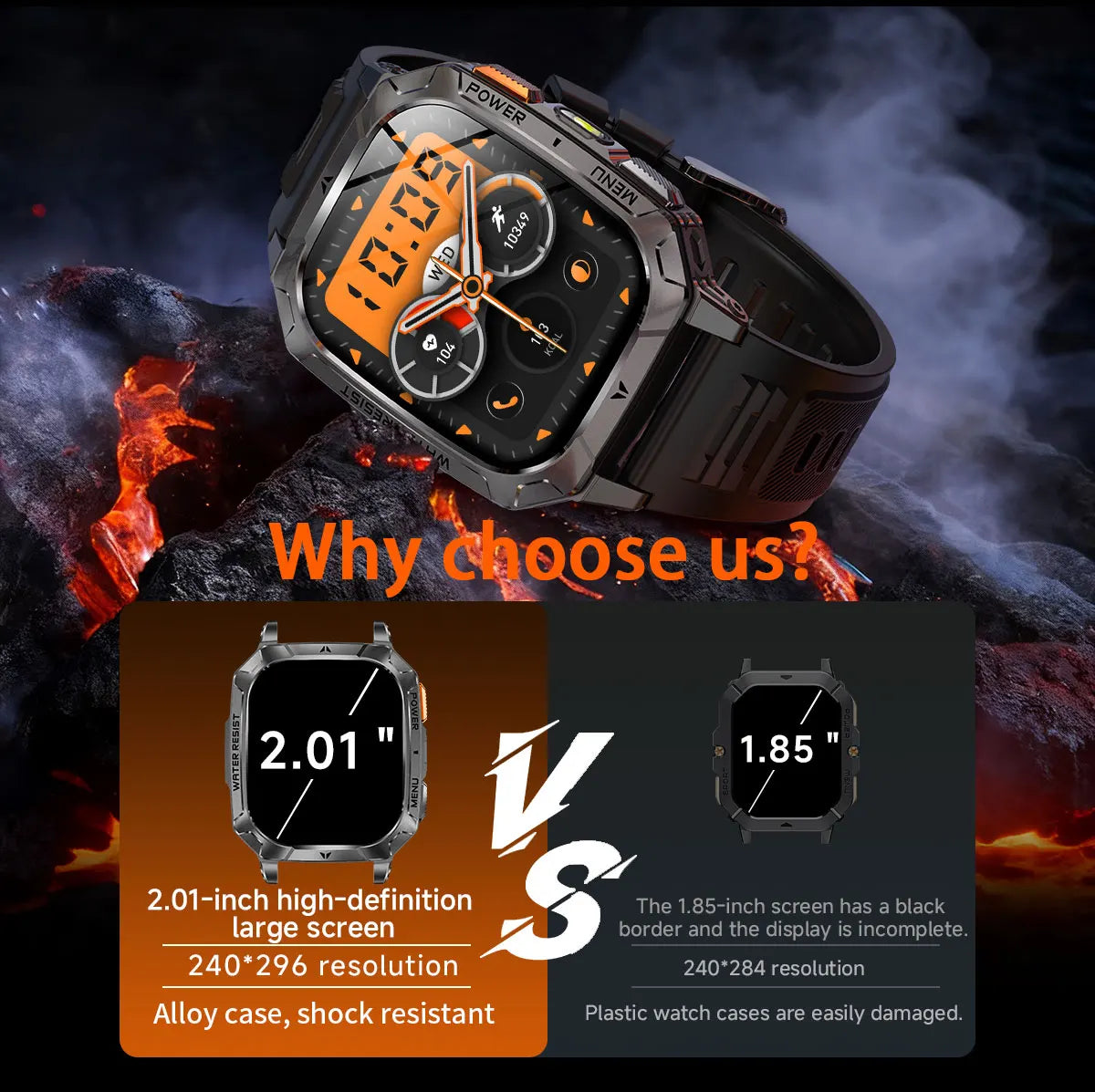 2026 New 1400mAh Big Battery Smart Watch Men Outdoor GPS Flashlight 10ATM Waterproof Bluetooth Call AMOLED HD Sports Smartwatch