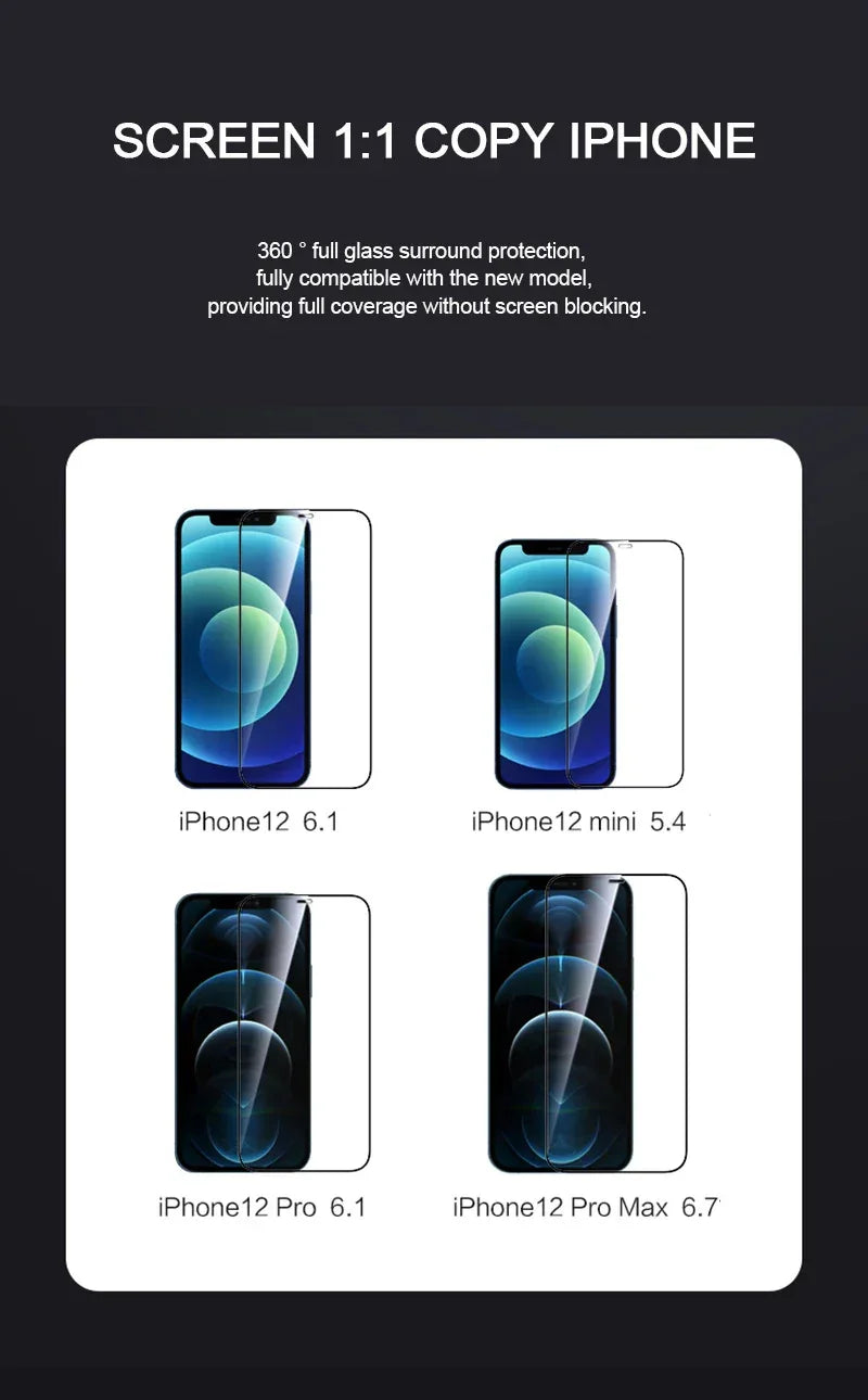 iPhone Screen Protector 2 Pack - 9H Tempered Glass HD Clear Film Tidesmit