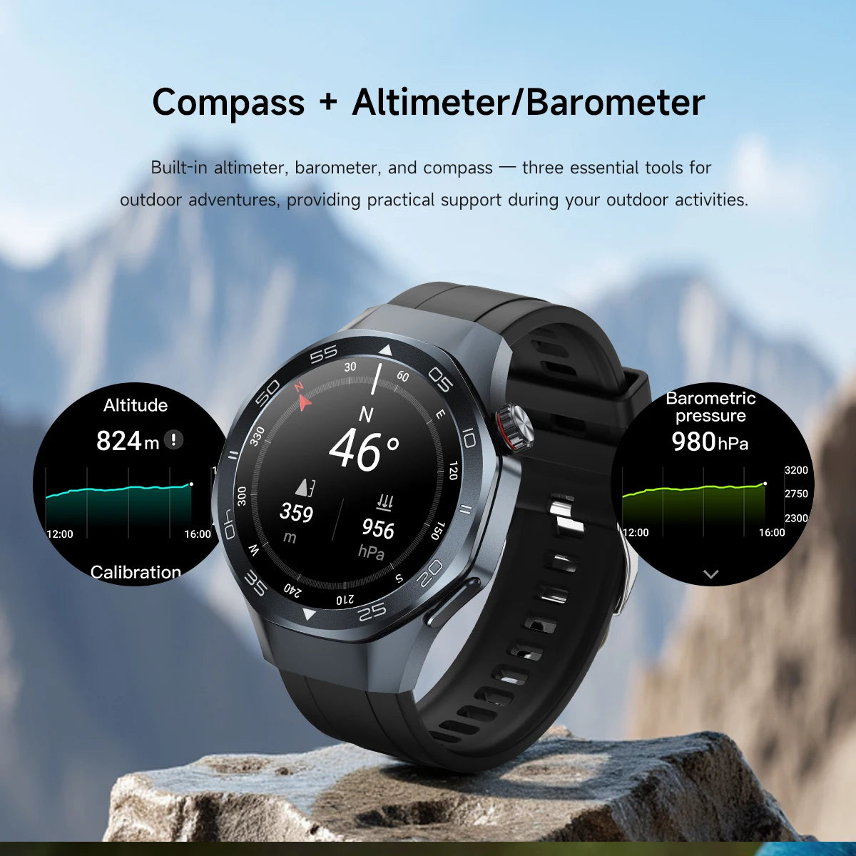 2026New Smart Watch GPS Positioning 3ATM Waterproof GPS Tracker Compass Men Bluetooth Call Heart rate 170+Sports Watch Men Women