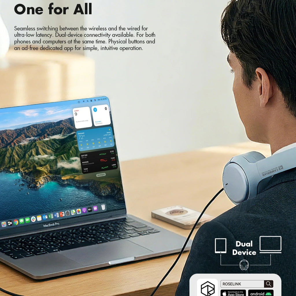Tidesmit Wireless Headphones with Active Noise Cancellation - Over-Ear Tidesmit