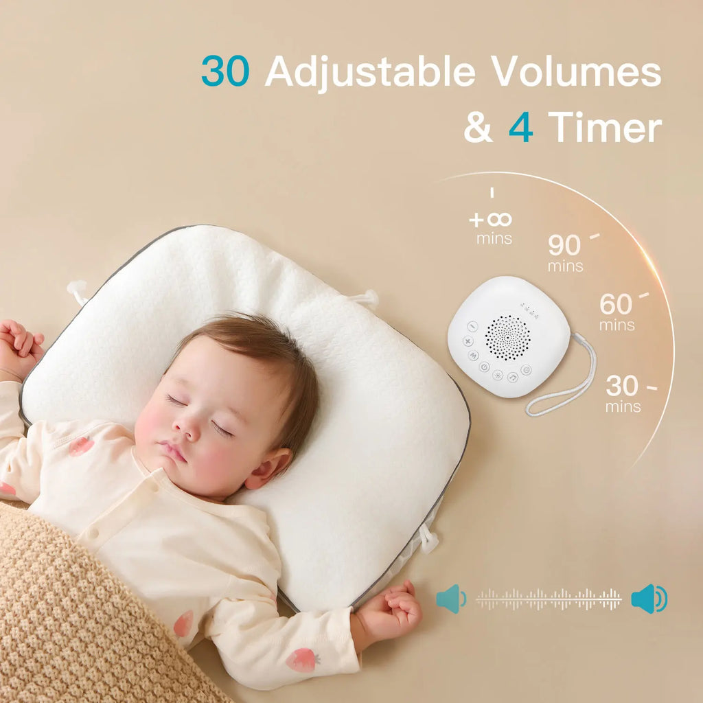 White Noise Sound Machine with 24 Soothing Sounds Sleep Aid for Babies Kids Adults  Rechargeable Night Light Newborn Gifts