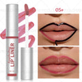 Waterproof peel-off lip liner in shade 05, long-lasting matte lip tint with doe-foot applicator for defined lips.
