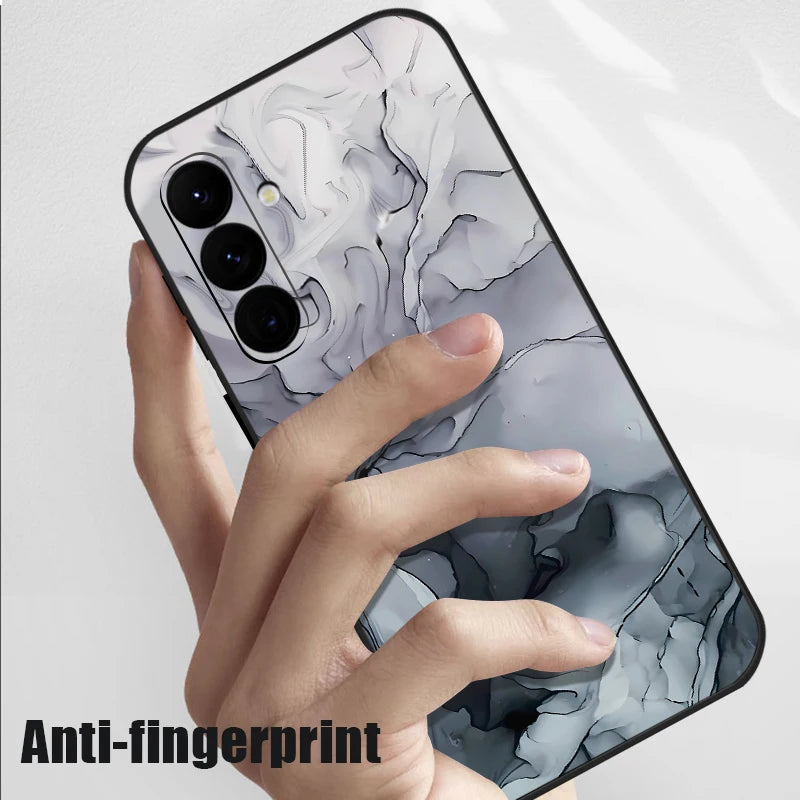 Samsung Galaxy S24 Marble Case with Lanyard - Slim Military Protection Tidesmit