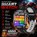 New 1000 MAh Battery Military Smartwatch 2.01" AMOLED Screen 5ATM Waterproof Fitness Tracker Sports Smart Watch For Android iOS